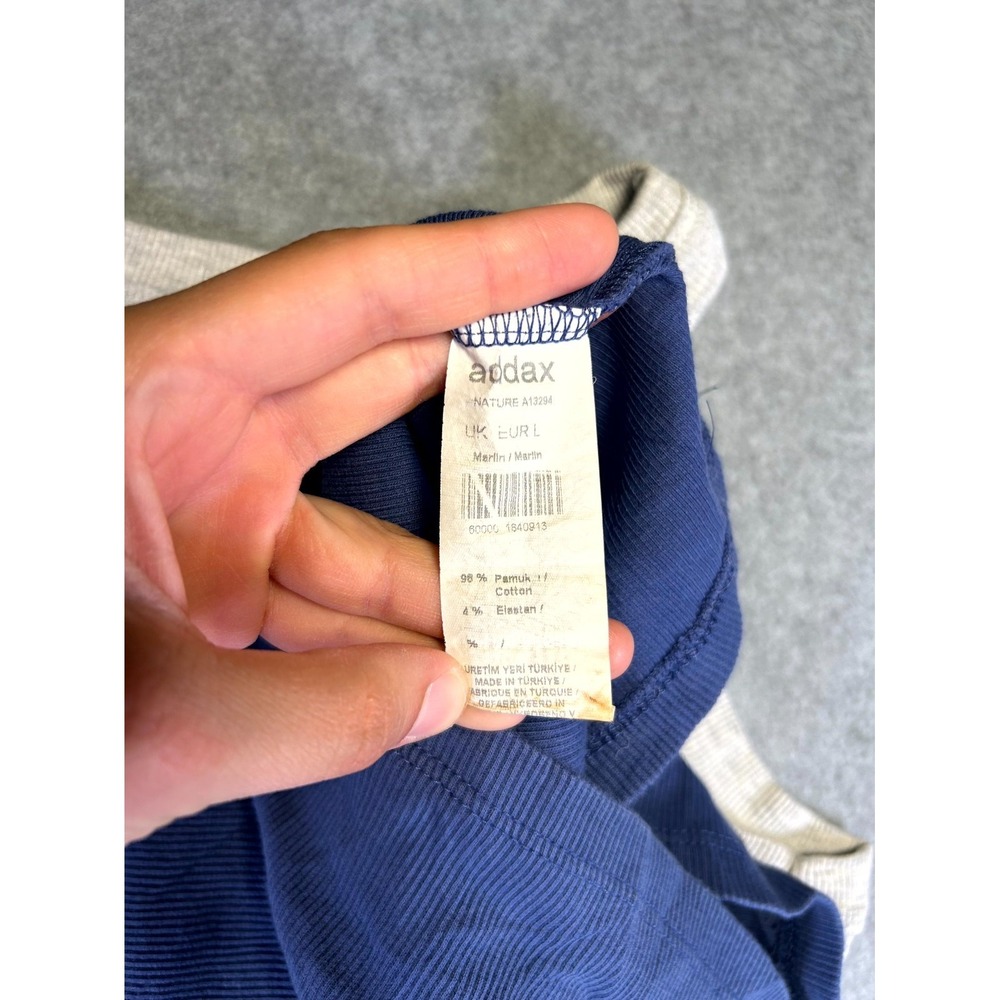 Addax Ribbed Tank Top Womens L Gray Marlin Cotton Stretch Halter Neck Lot Of 2 - Picture 7 of 9